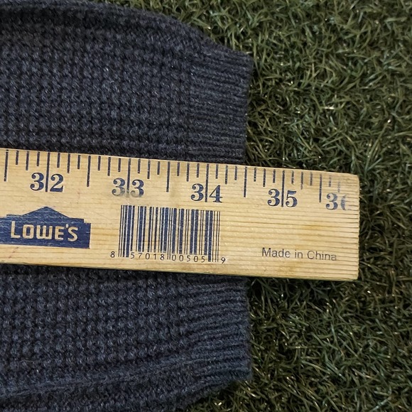 Hard Rock Cafe Shirt Men XL Dark Gray Waffle Thermal Long Sleeve Pullover - Picture 8 of 8